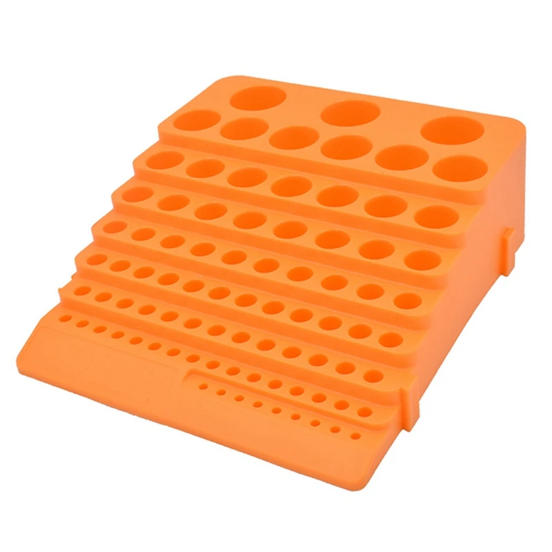 1 PCS Accessories Storage Box CNC Tool Placement Rack Reamer Bit Storage Box Orange