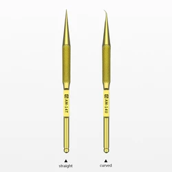 AMAOE Titanium Alloy Gold Tweezers Non-slip Handle High Hardness Oxidation Resistance Antimagnetic Fingerprint Forceps