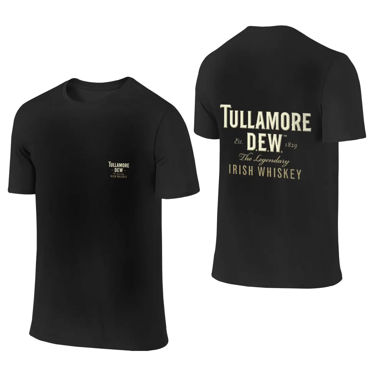 

Tullamore Dew Men's Short Sleeve T-shirt Round Neck 100% Cotton T shirt S-6XL