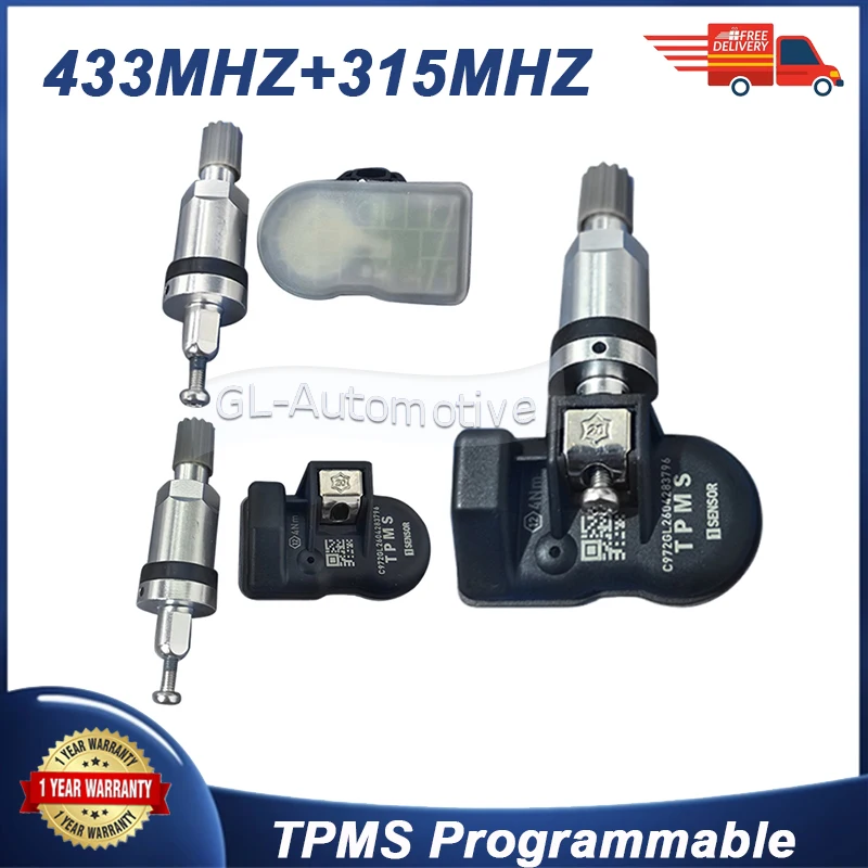 

4PCS Universal Programable TPMS Sensors 2 in 1 Support Programing with TS508 TS501 TS601 TS608 ITS600E MK808TS MK808S-TS MP808TS
