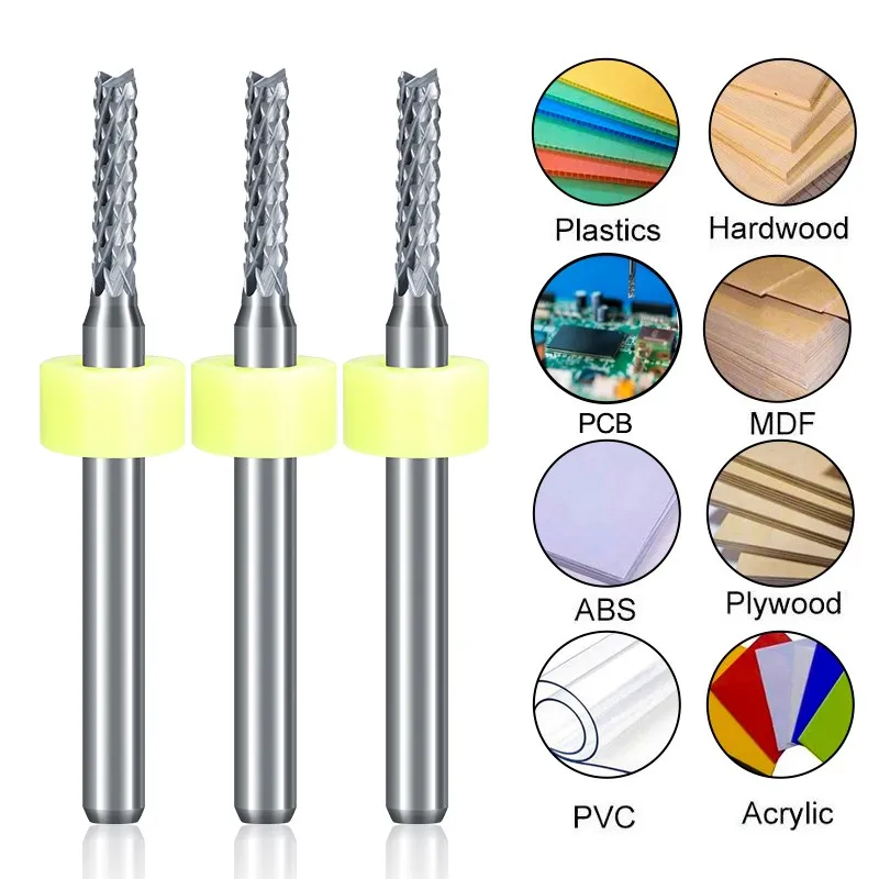 XCAN Corn Engraving Cutter 0.5-3.0mm Carbide End Milling Cutter CNC Router Bits End Mill for PCB Machine