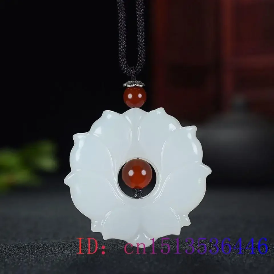 Collier pendentif en jadéite naturelle pour hommes et femmes, breloque, amulette, blanc diversifié, sculpté, cadeaux chinois, mode