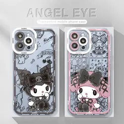 Чехол Hello Kitty Kuromi Melody для iPhone 15 14 Pro Max 13 12 11 XR XS X 8 7 6 6S Plus SE 2020, прозрачный мягкий чехол