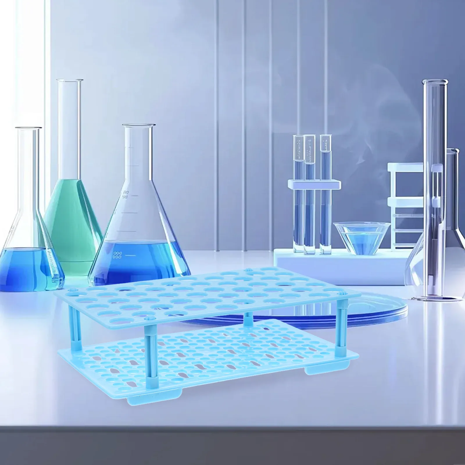 Detachable Centrifuge Tube Rack Plastic 50 Holes for 10Ml 15Ml Tubes Lab Test Tube Holder Organizer Stand Vial Rack view 5