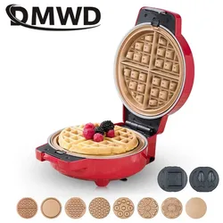 DMWD Multifunction Breakfast Waffle Maker Electric Doughnut Ice Cream Cone Grill Cake Oven Pan Eggette Machine 9 Plates Optional