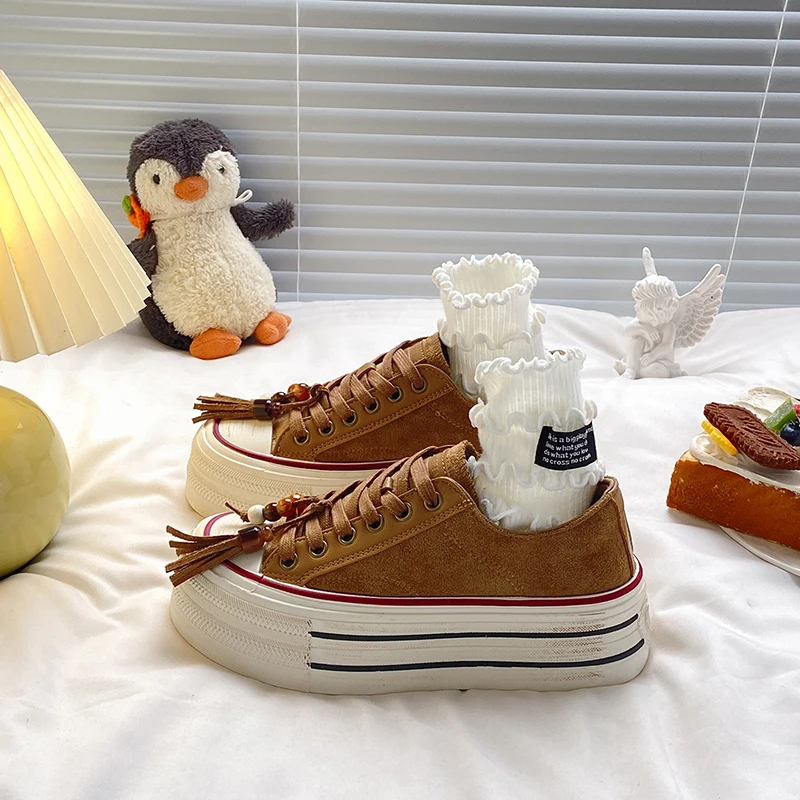 

Женские потертые туфли на толстой подошве в стиле ретро, универсальные, модные, нескользящие, повседневные туфли на платформе