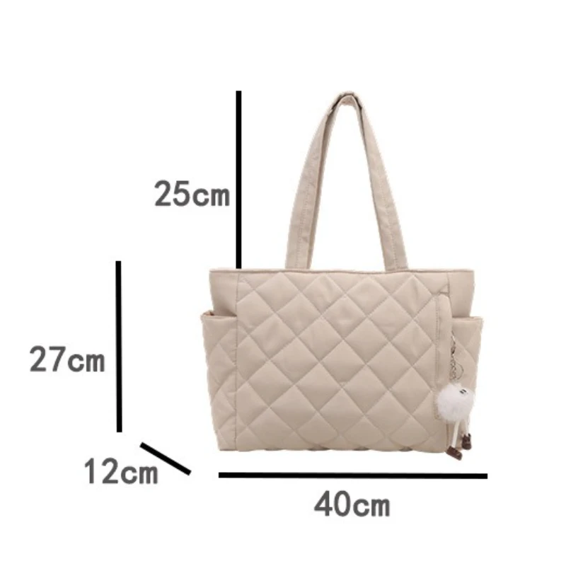 حقيبة كتف نايلون جديدة لطلاب الجامعات سعة كبيرة وخفيفة الوزن حقيبة حمل بشبكة ماسية للتنقل وحقيبة يد للفصل