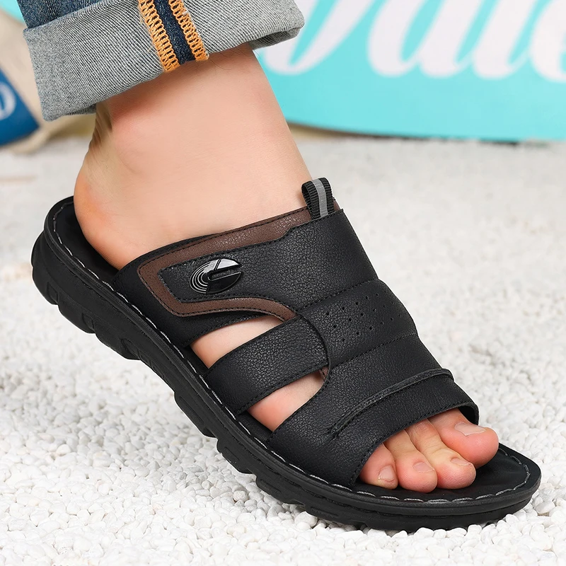 Men's Casual Slide Sandals with Breathable Straps and Lightweight Comfort Sole for Daily Wear, Perfect for Beach, Poolside or Ou