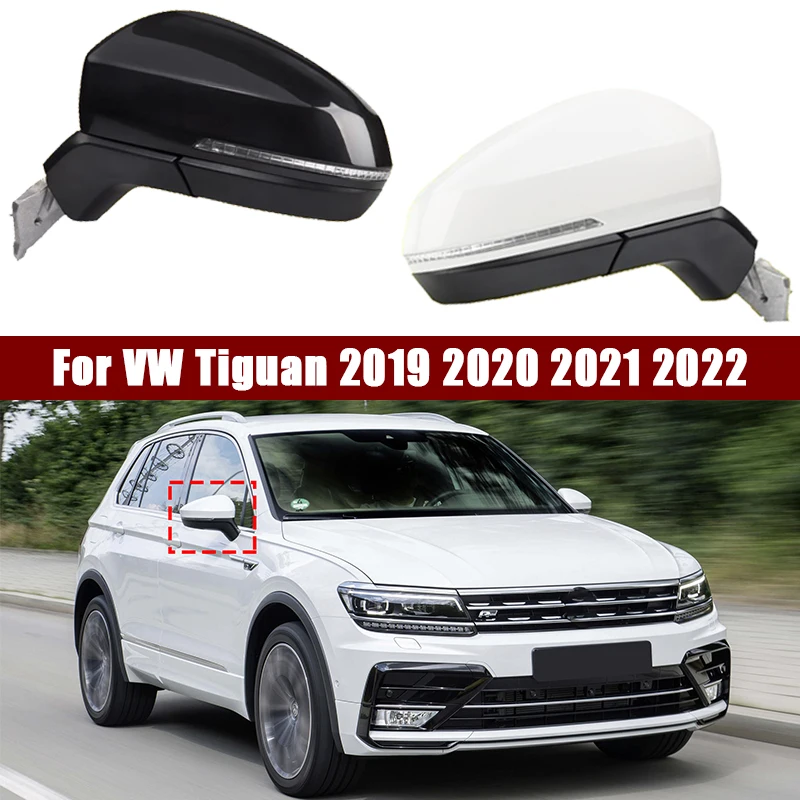 

For VW Tiguan 2019 2020 2021 2022 Car Rearview Mirror Assembly Auto Electric adjustment Power Heated Fold Turn Signaln Signal