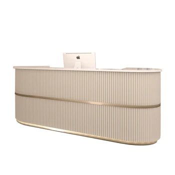 مكتب استقبال مخصص لصالون التجميل ، طاولة ومكتب استقبال ، طاولة استقبال واستقبال ، طاولة صغيرة للأظافر ، طاولة صراف