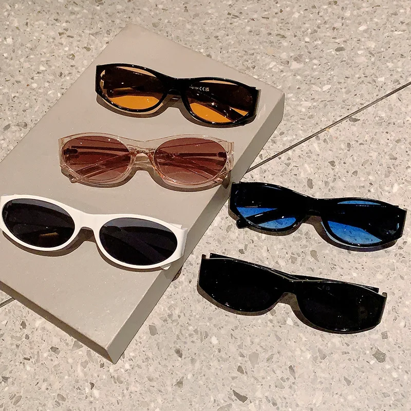 Luxury Brand Designer Vintage Oval Sunglasses Women For Men 2024 Sun Glasses Trendy Punk Popular Sexy Ladies Outdoor Eyeglasses