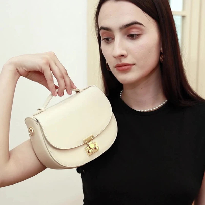 

Genuine Leather Woman Bag Cowhide Shoulder Bag Minimalism Luxury Bags Women's High Quality 2025 Ladies Crossbody Bag