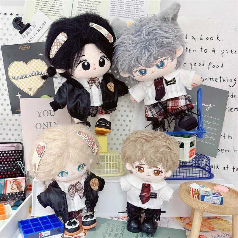 10cm20cm Dolls Accessories College Style Uniform Jacket Shirt Black Handsome Fashion Brithday Gift for Best Friend or Children