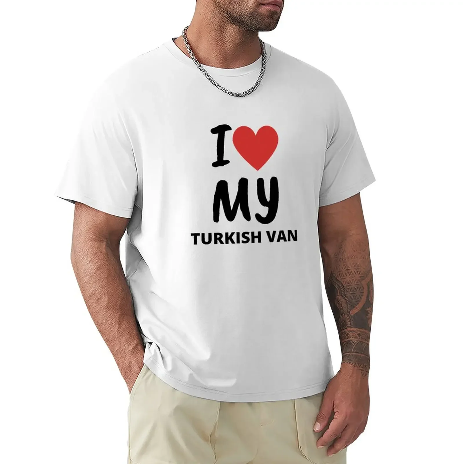 

I Love Turkish Van T-Shirt summer tops customs design your own hippie clothes workout shirts for men