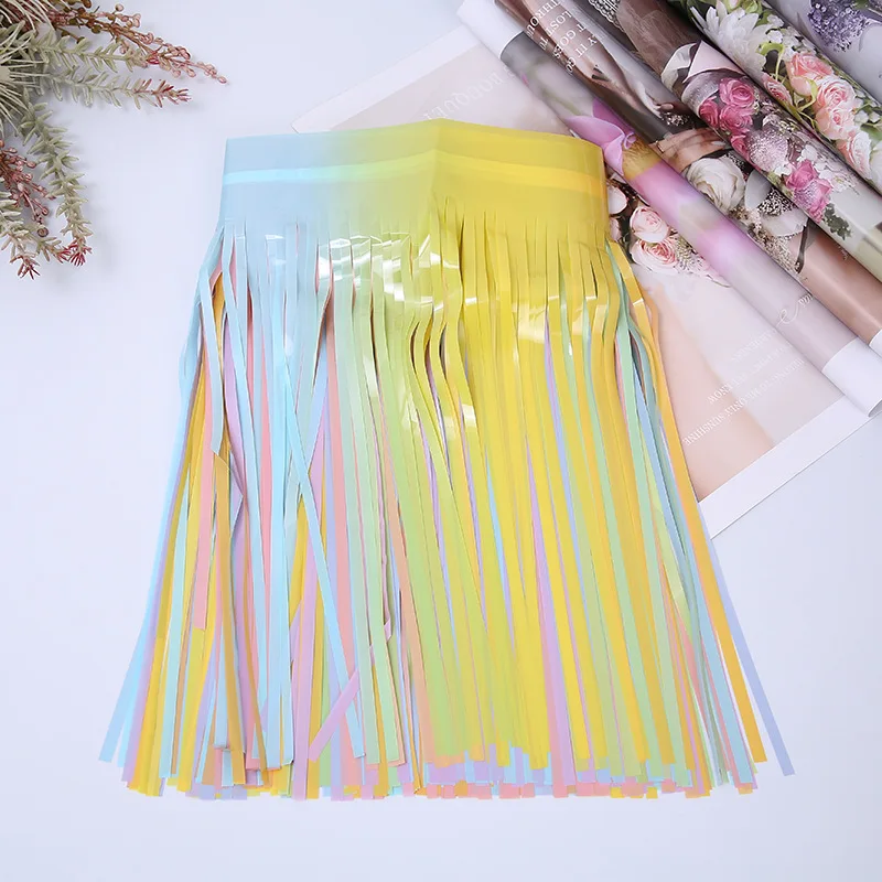 3 m Premium-Fransenbanner, Party-Luftschlangen, Lametta-Girlande aus Folie für Geburtstag, Hochzeit, Jahrestag, Party-Dekoration, Hängedekoration – Detail 24