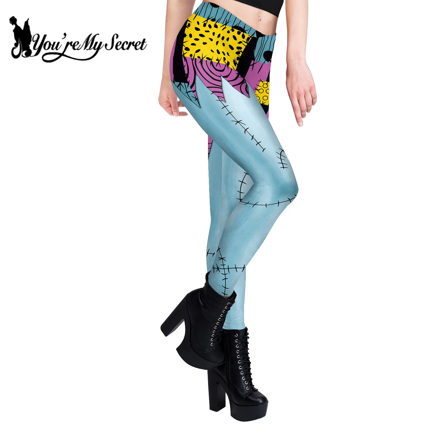 [You\'re My Secret] Cosplay Woman Leggings Halloween Party Pants Fitness Tights Female Trousers Cosplay Zombie Carnival Bottom