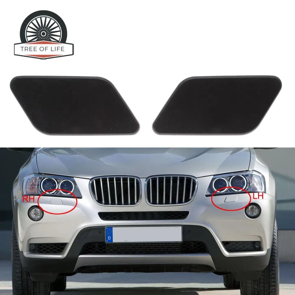 Front Bumper Headlamp Washer Spray Nozzle Cover Jet Cap Lid For BMW X3 F25 2010 2011 2012 2013 2014 51117212953 51117212954