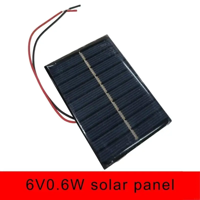Mini Solar Panel Module 6V with Cable Polysilicon for Outdoor Garden Lamp N2UD