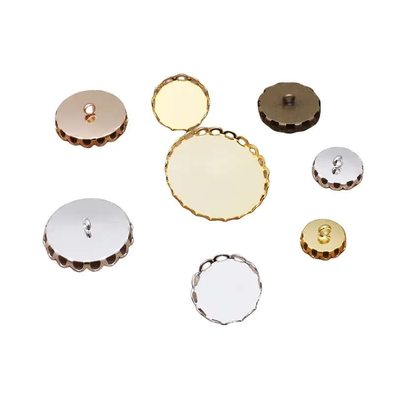 

BoYuTe Custom Made (200 Pieces/Lot) Fit 10-12-14-15-16-18-20-25mm Cabochon Blank Button Tray Base Diy Jewelry Findings