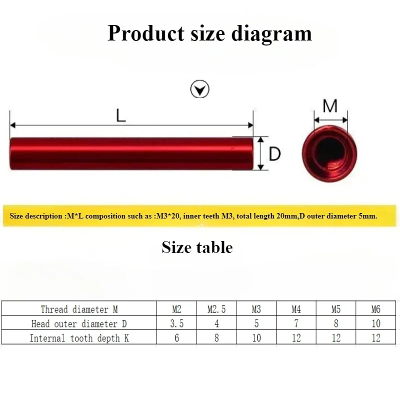 Lot Spacer M3*L Round Aluminum Standoff Spacer Stud Extend Long Nut L=5 TO100 Standoff Fire Plates Nylon Perch Phenolic 4barrell