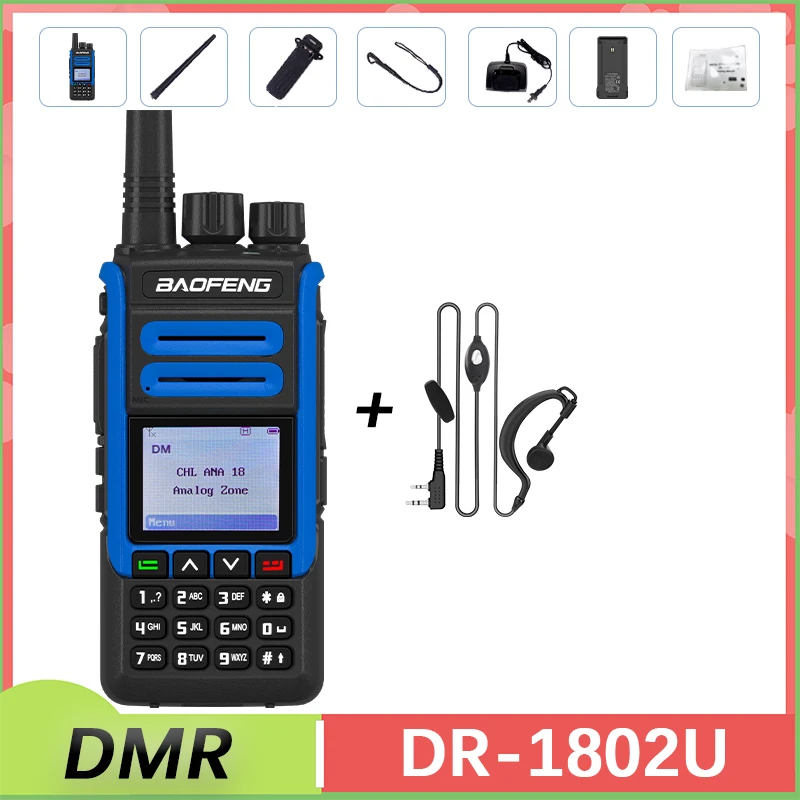 Top! DR-1802U Walperforated Talkie DMR Digital Radio AESMatte Chiffrage 2200mah 1024CH Longue Portée UHF400-470MHZ Mise À Niveau BF-1802L BFH7