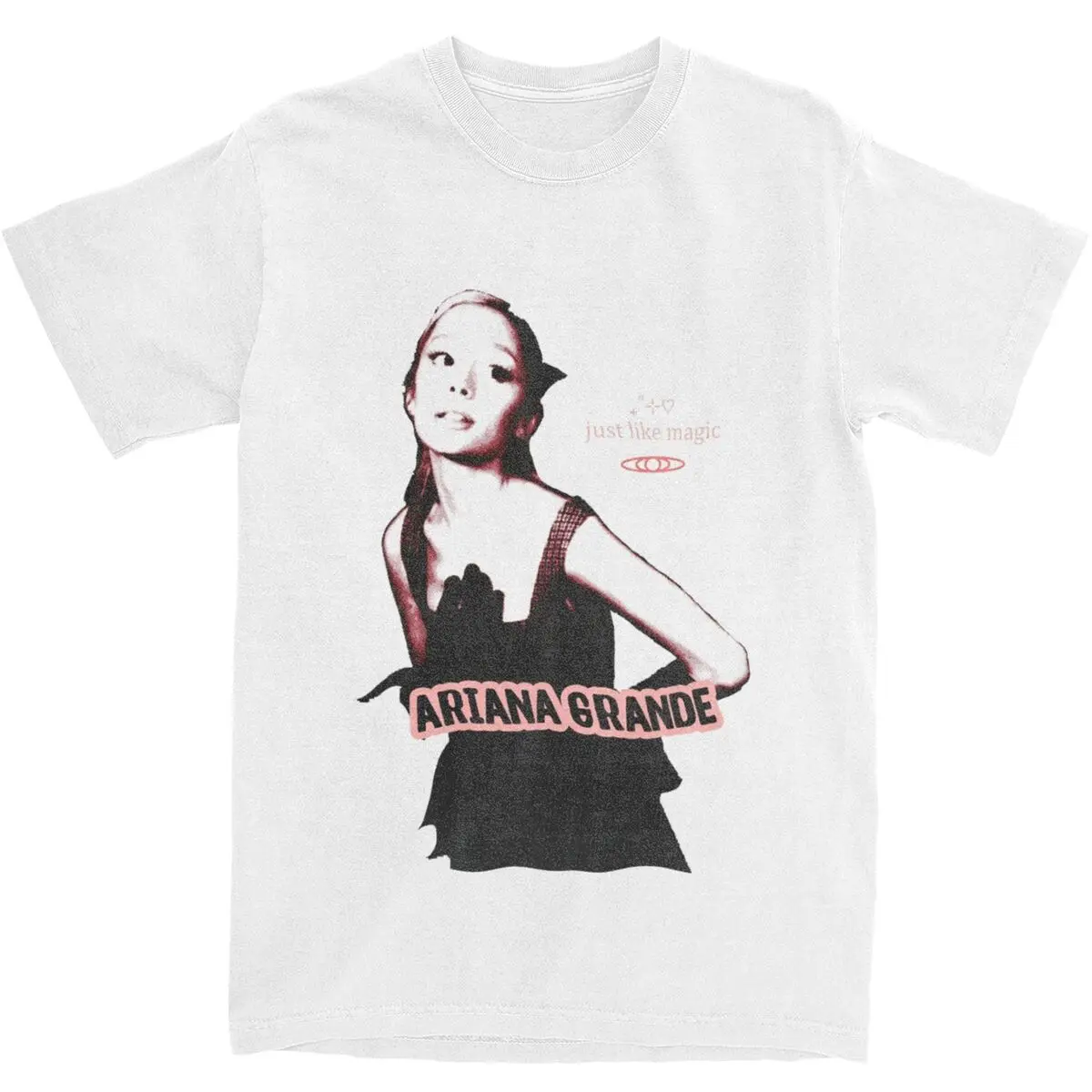 

Ariana Grandes Singer T-Shirt Just Like Magic Trendy Cool T-Shirts Short Sleeves Fun Tops Beach Cotton Breathable Oversize Tees