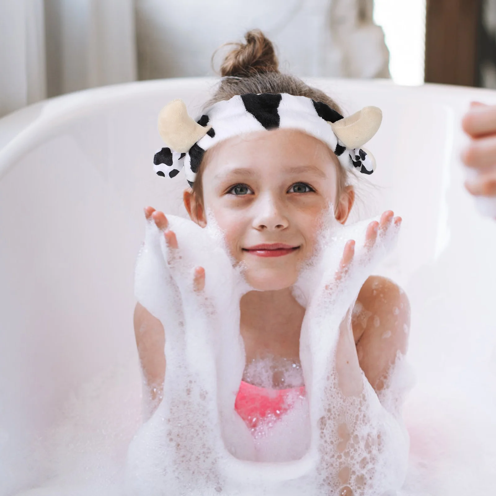 

2 Pcs Cow Decor Headband Baby Bows Face Wash Headbands for Washing Care