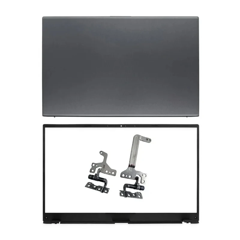 New Gray LCD Back Cover, Bezel & Hinges for Asus Vivobook X512 X512F X512DA X512UA Laptop Screen Frame Replacement