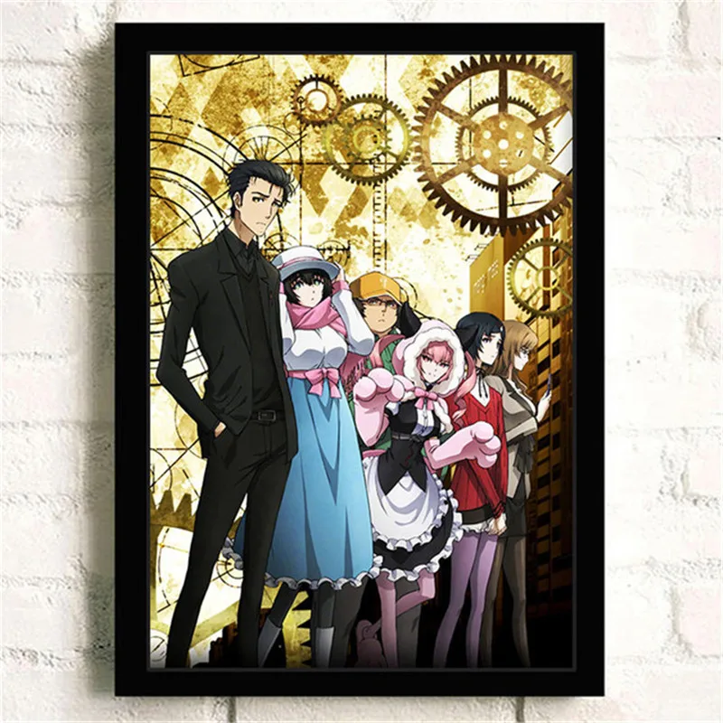 Japan Popular Sci-Fi Anime STEINS; GATE Poster Girl Kids Room Living Modern Quality Canvas Painting Wall Art Home Decor Picture