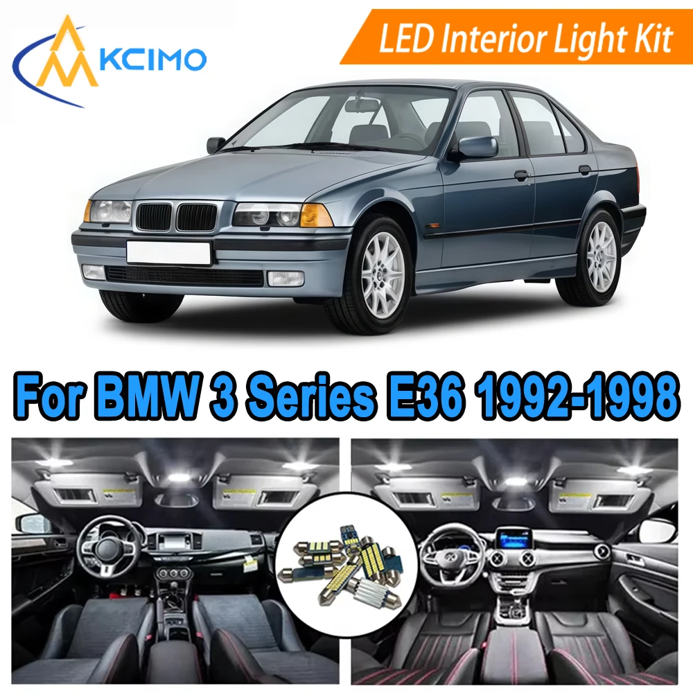 

Interior Light Bulb Kit For BMW 3 Series E36 (1992-1998) Dome Map Door​ Light Bulb Replacement Car Interior Lights Easy Fit​