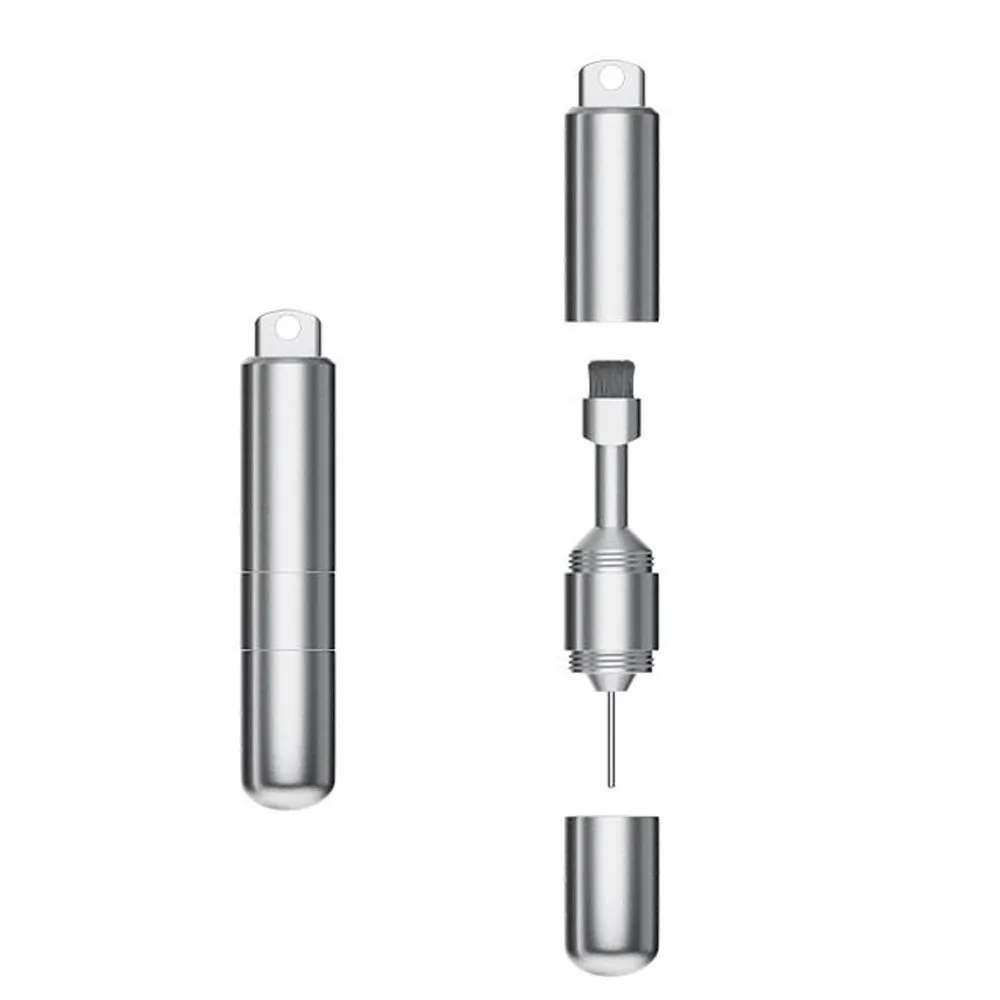 2 in 1 Keychain SIM Card Tray Ejector Pin Anti-Lost Portable Ejecting Removal Needle Cleaning Brush Lightweight