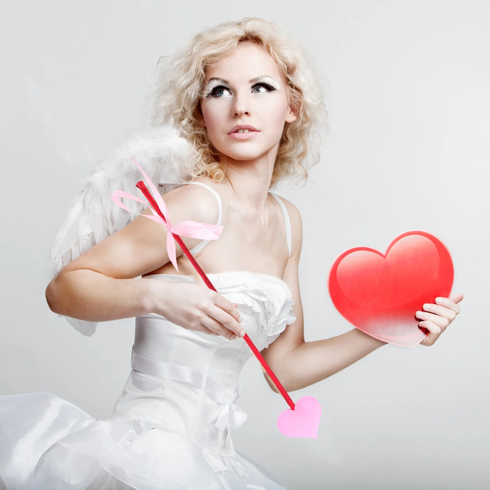 

1Set Cupid Prop Kit Shiny Bow Arrow for Valentine's Party Memorable Look Costume Accessory Women Children Halloween Event