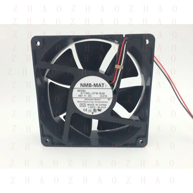 L+ FOR NMB 4715KL-07W-B39 Chassis Cooling Fan 12038 DC 48V 0.21A 3-Wire