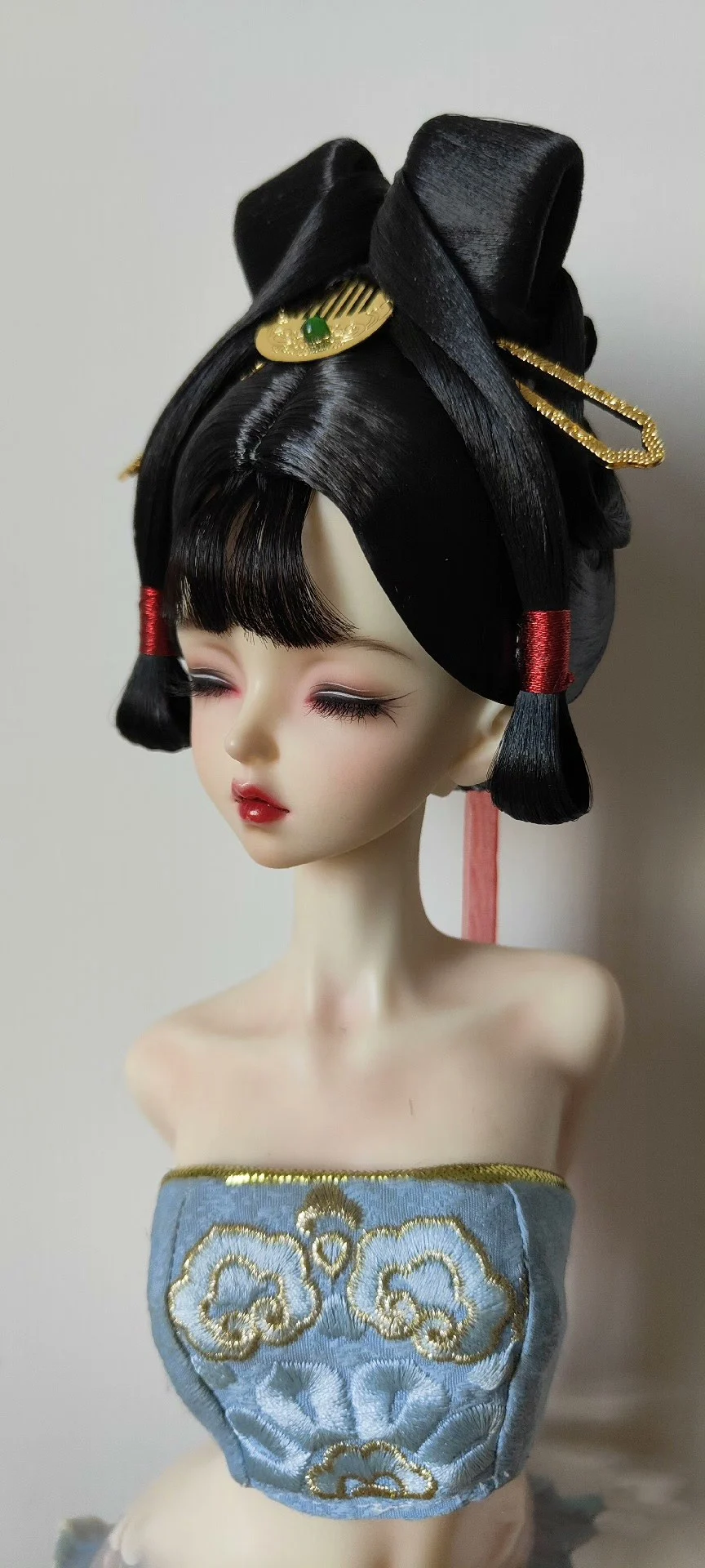 1/6 1/4 1/3 scala Costume antico BJD bambola parrucche cinese Hanfu Vintage capelli fata parrucca per MSD SD13 ragazza accessori SSDF A2035