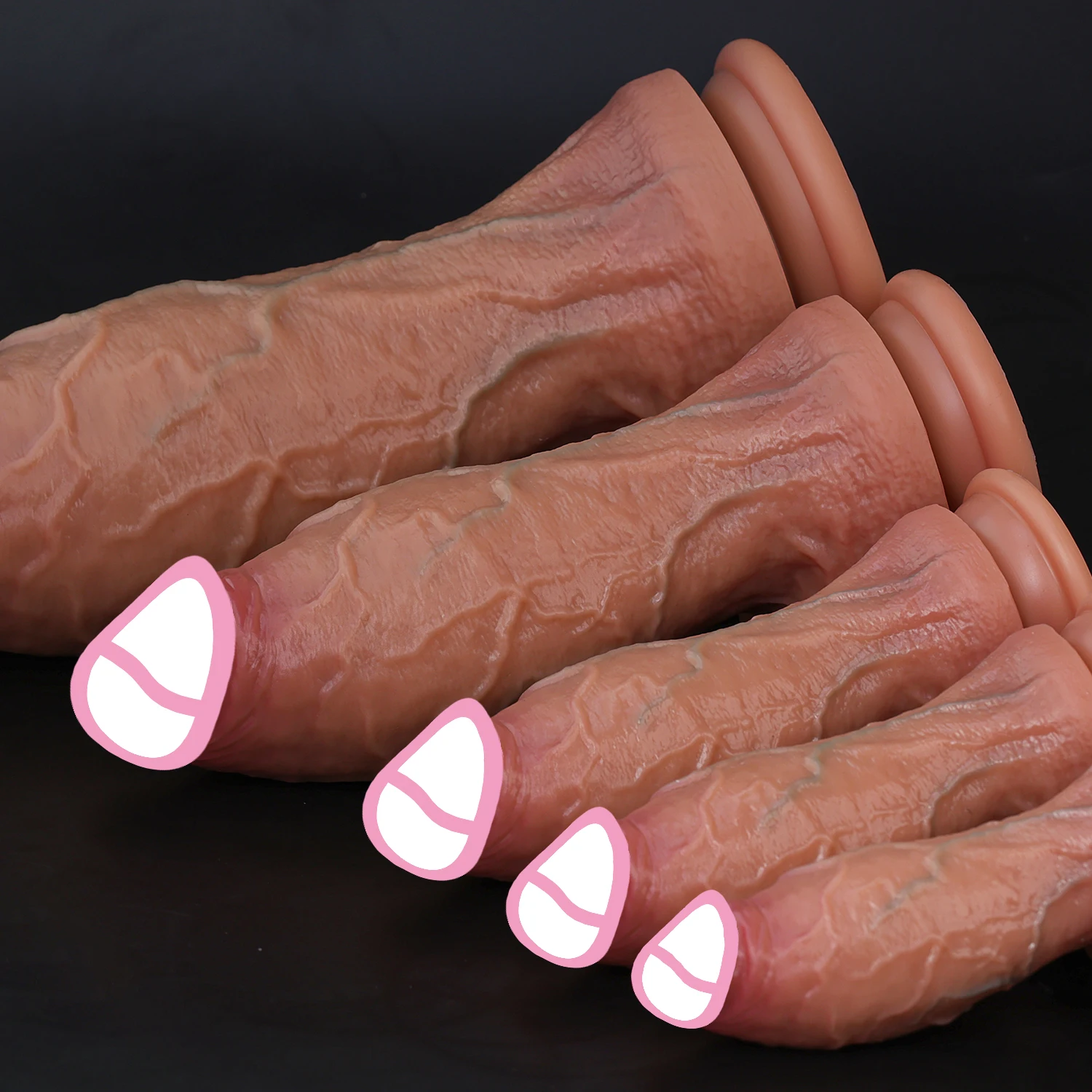 Dildo Realistis Besar Penis Panjang Tebal Dildo Anal Besar Penis Silikon Vagina Anal Masturbator Dildo Mainan Seks Untuk Wanita Penis