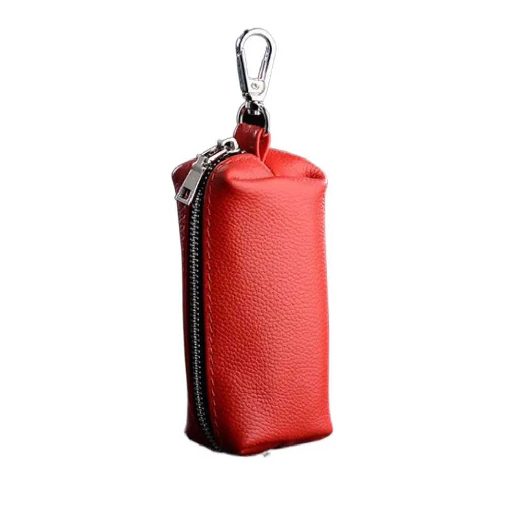 

New Genuine Leather Key Bag Mini Multifunction Card Holder Solid Color Small Wallet