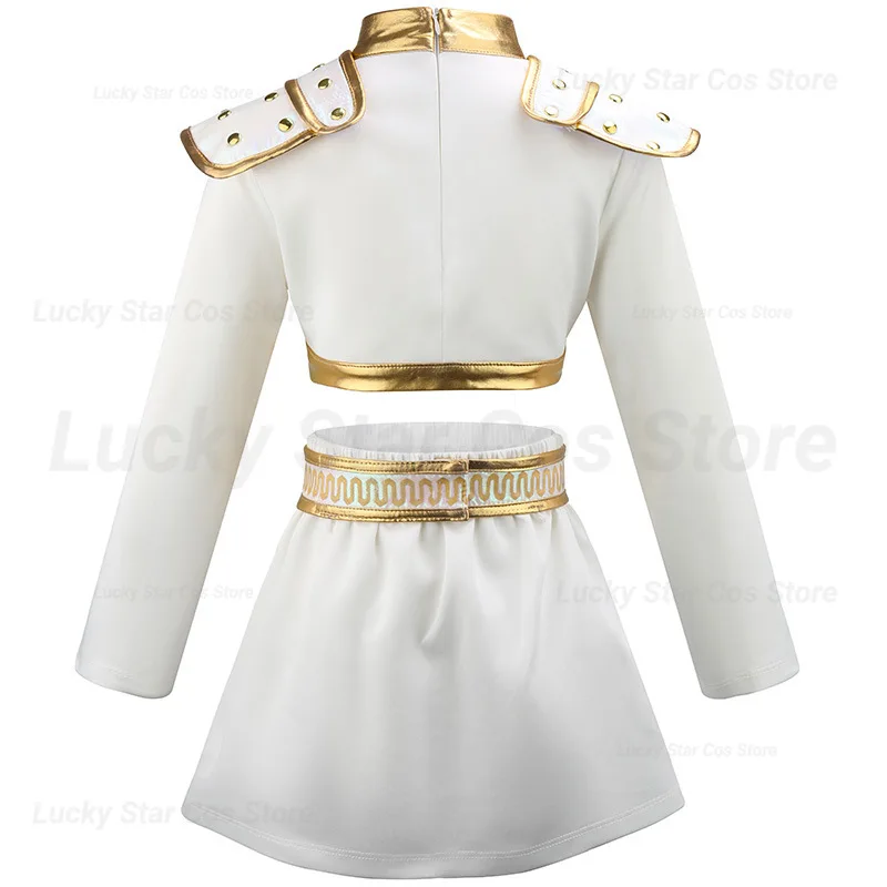 Kids Kpop Devil Hunter Huntrix Rumi zuoyi Cosplay costume Black and gold set Children's girl idol role-playing costum