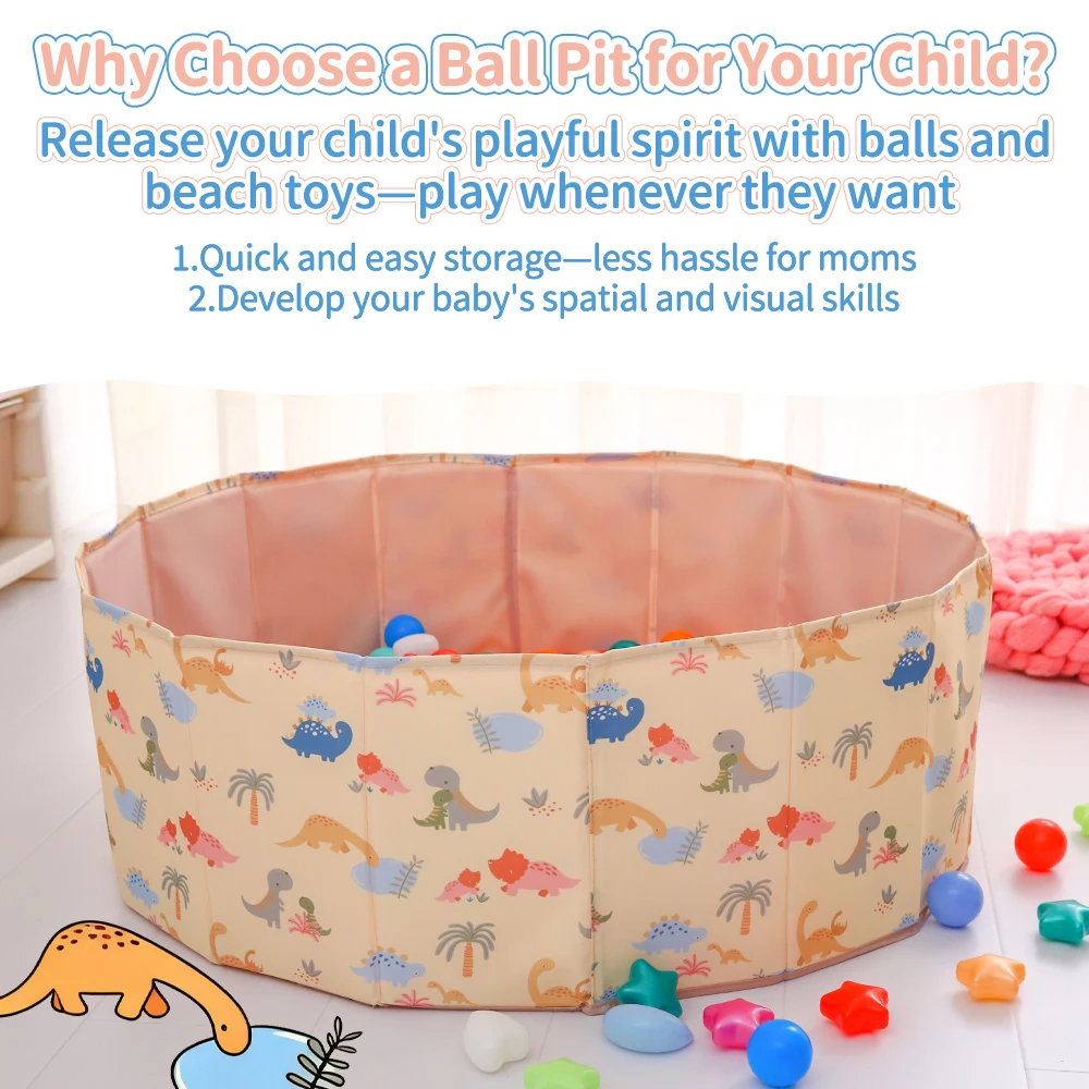 1개 100cm 접이식 드라이 풀 볼 풀 베이비 볼 풀 놀이터 장난감 어린이 생일 선물 파티 장식