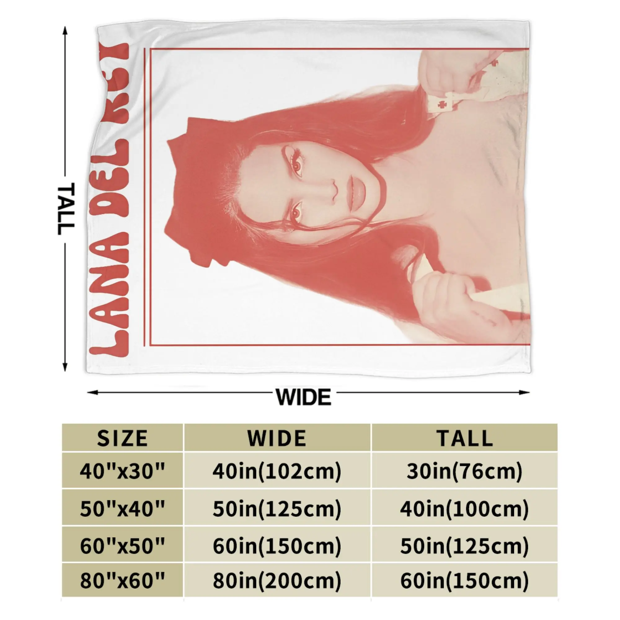 لانا ديل ري المغني بطانية قطيفة ألبوم الموسيقى Ldr الإبحار الإبداعية رمي البطانيات للمفرش 125*100 سنتيمتر لينة