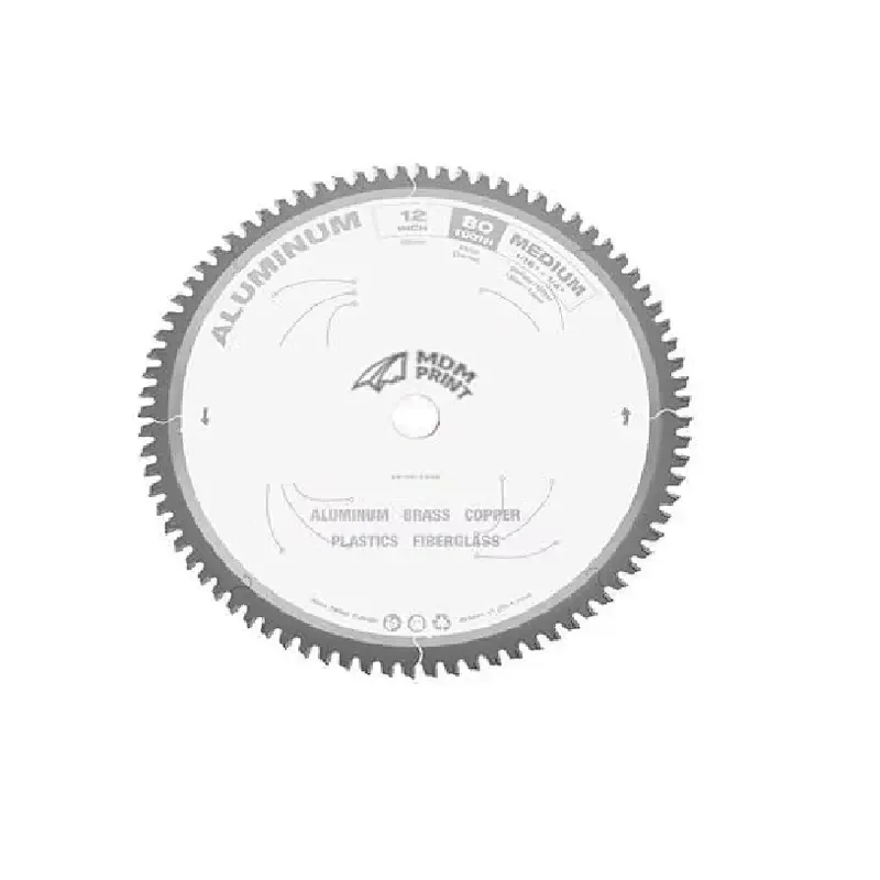 

12 in. 80 Tooth Aluminum Cutting Circular Saw Blade (1 in. Arbor)