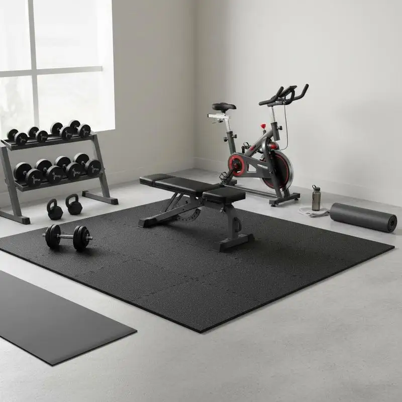 EVA Interlocking Foam Floor Tiles 24 x 24 in For Home Gym, Playroom, Yoga Studio, 0.56 in Thickened 12 Pcs Exercise Puzzle Mats, Heavy Duty Workout Flooring 48 Sq Ft