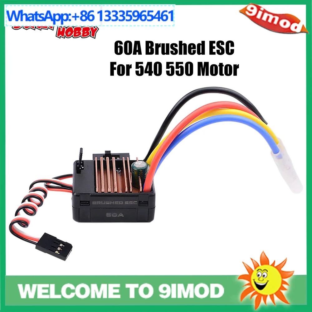

SURPASS HOBBY 60A ESC, brushed carbon brush climbing ESC, suitable for 540 550 carbon brush motors