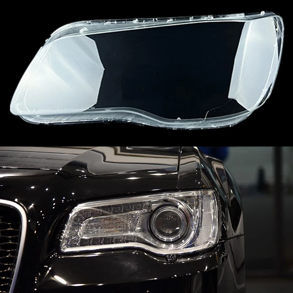 For Chrysler 300C 2011-2017 Car Headlamp Cover Transparent Lampshade Lampcover Head Lamp Mask Headlight Shell