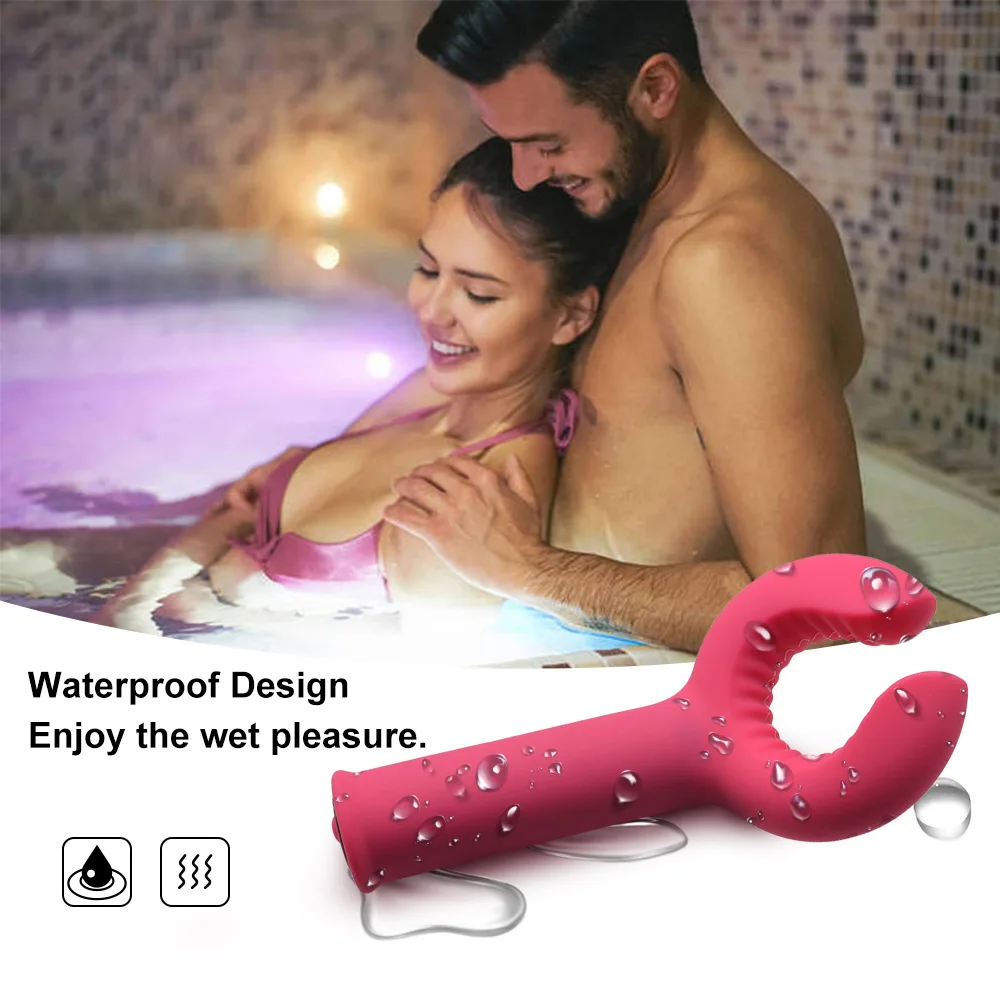 Penis Binding Stretching Ring Men's Sperm Locking Ring Couples Vibrate Breast Clip Women's Nipple Massager