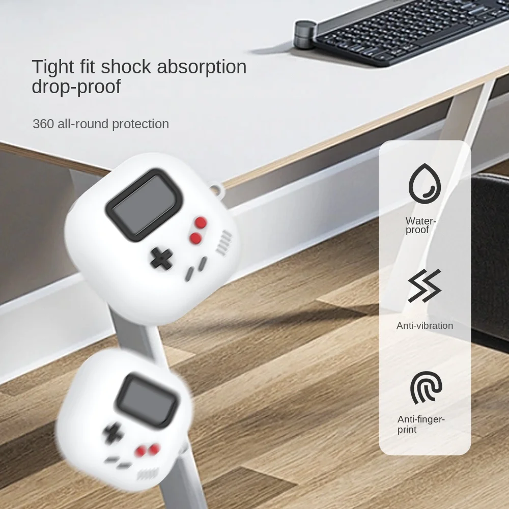

3D Earphone Case Cartoon Style Silica Gel Earphone Protective Cover Game Console Styling Dustproof for Beats Fit Pro