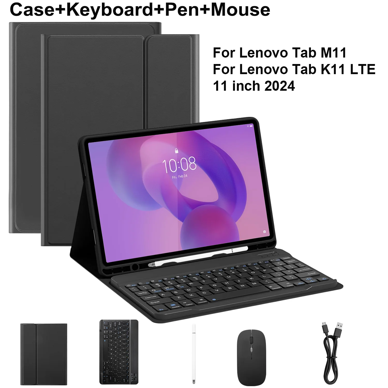 Lenovo Tablet M11 Accessories - Case Keyboard Mouse Penci for Lenovo