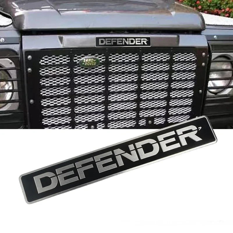 Metal  Car Front Grill Badge Trunk Sticker  for Land Rover Defender Logo Velar Range Rover Evoque Freelander Aurora