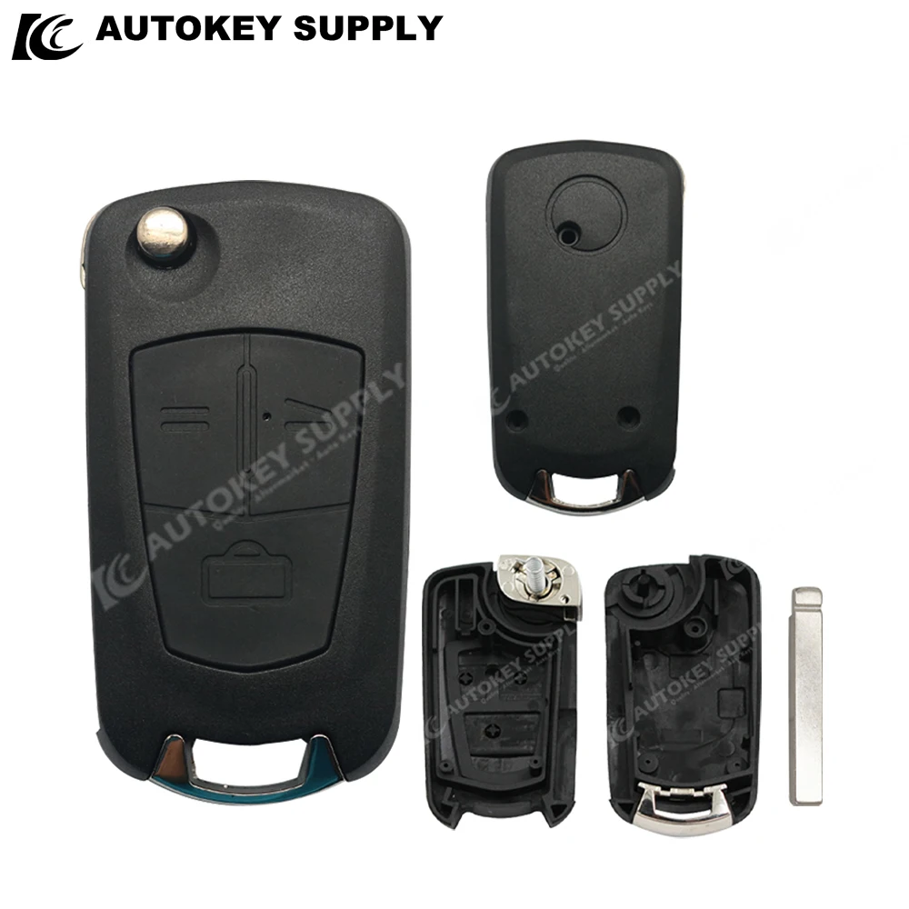 AutokeySupply ForVauxhall Astra Vectra Corsa 2 / 3 Button Remote Flip Key Shell