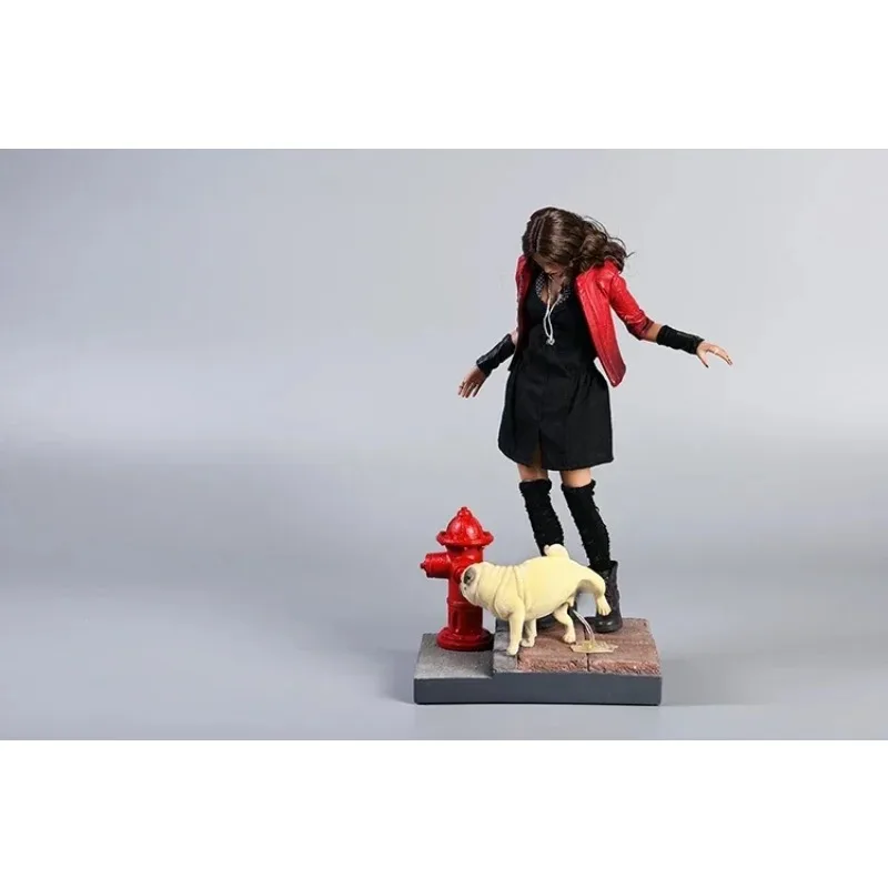 JXK 1/6 Scale ขายก Pug Dog สัตว์ลูกสุนัขเรซิ่นสัตว์เลี้ยงสําหรับ 12in Action Figures อุปกรณ์เสริมเครื่องประดับตลก