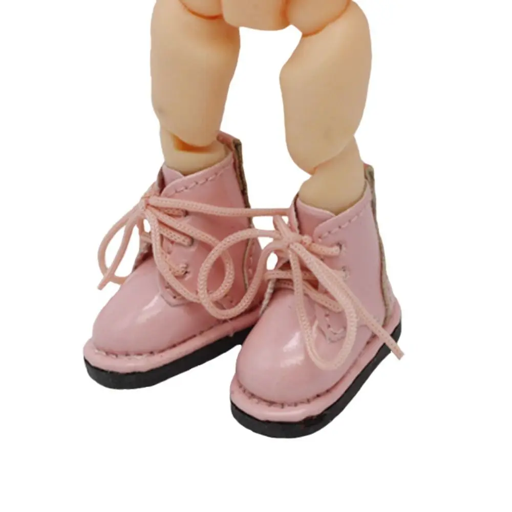 

1 Pair High-top Obitsu 11 Leather Boots Plating Silver PU Leather 1/12 Bjd Leather Shoes Casual Mini 1/12 Bjd Boots Children